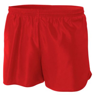 A4 Mens 4" Basic Running Short, Small, Scarlet