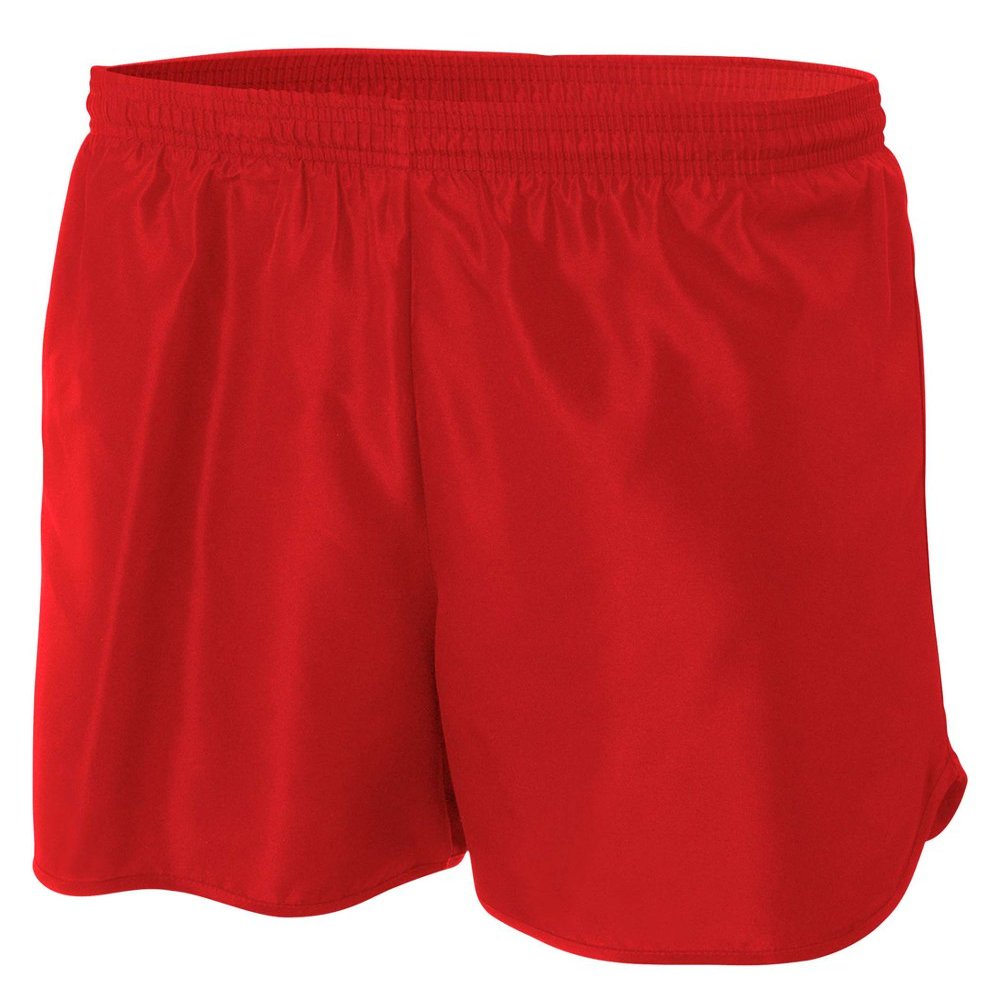 A4 Mens 4" Basic Running Short, Small, Scarlet