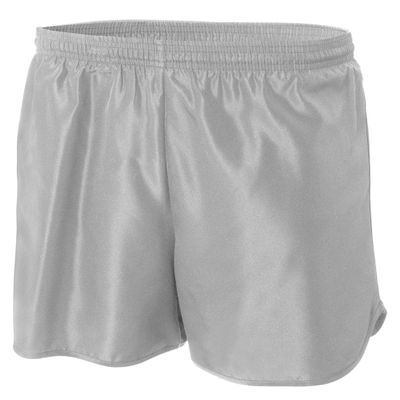 A4 Mens 4" Basic Running Short, Medium, Silver
