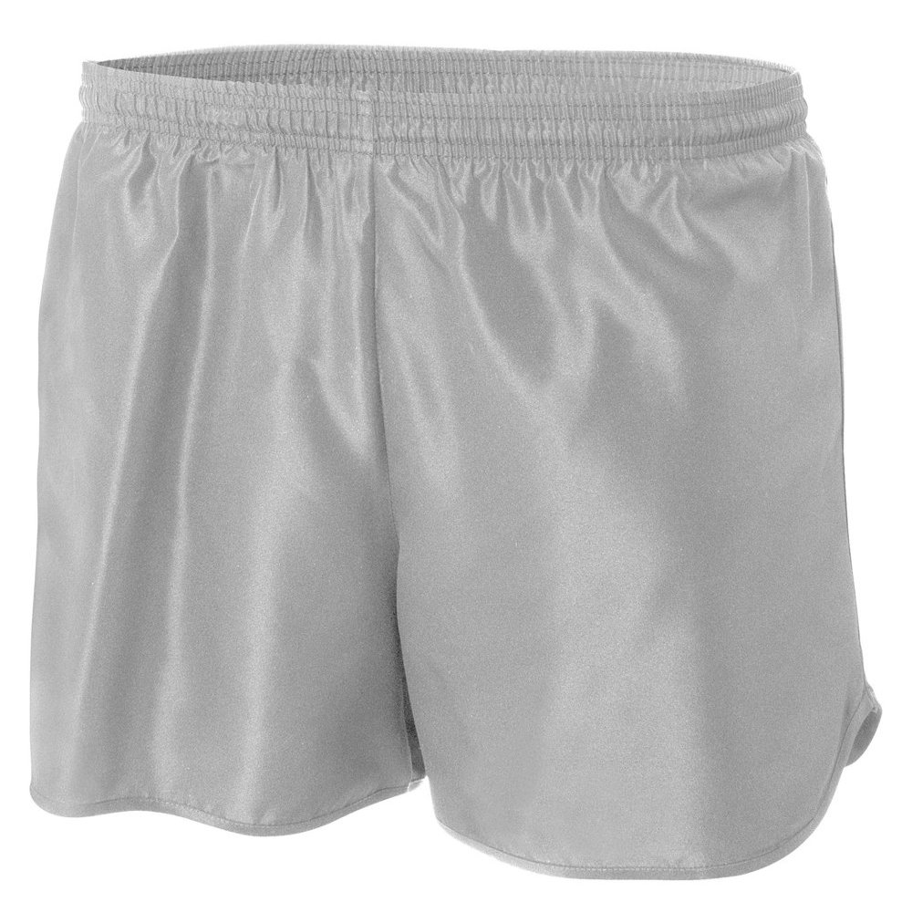 A4 Mens 4" Basic Running Short, Medium, Silver