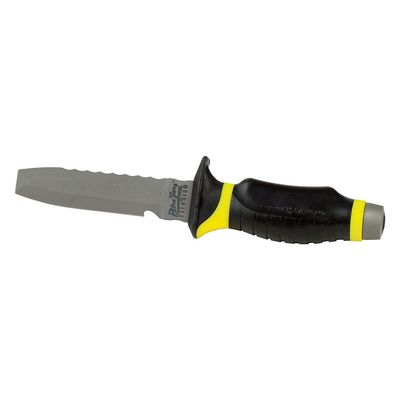 Underwater Kinetics Blue Tang Titanium Dive Knife, Blunt Tip, Yellow (Old Version)