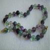 Fllo7514 Rainbor Fluorite Gemmy Round Beads Necklace view 1