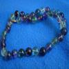 Fllo7514 Rainbor Fluorite Gemmy Round Beads Necklace view 4