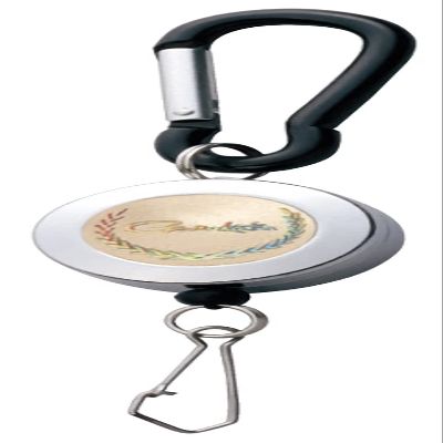 Gamakatsu GM2093 Pin-on Reel with Carabiner, Gold