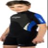 Cressi Med X 2.5 mm Junior Short Sleeves Short Wetsuits, Black/Blue, XS view 2