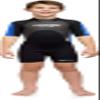 Cressi Med X 2.5 mm Junior Short Sleeves Short Wetsuits, Black/Blue, S view 4