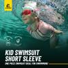 Cressi Kids Swimsuit Short Sleeve, Pink, 2XL view 2