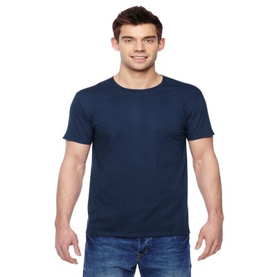 Fruit of the Loom Adult 4.7 oz. Sofspun Jersey Crew T-Shirt L J NAVY