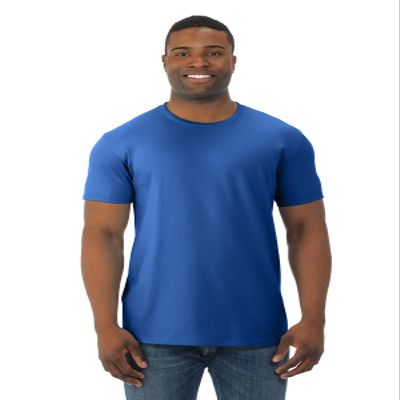 Fruit of the Loom Adult 4.7 oz. Sofspun Jersey Crew T-Shirt S ROYAL
