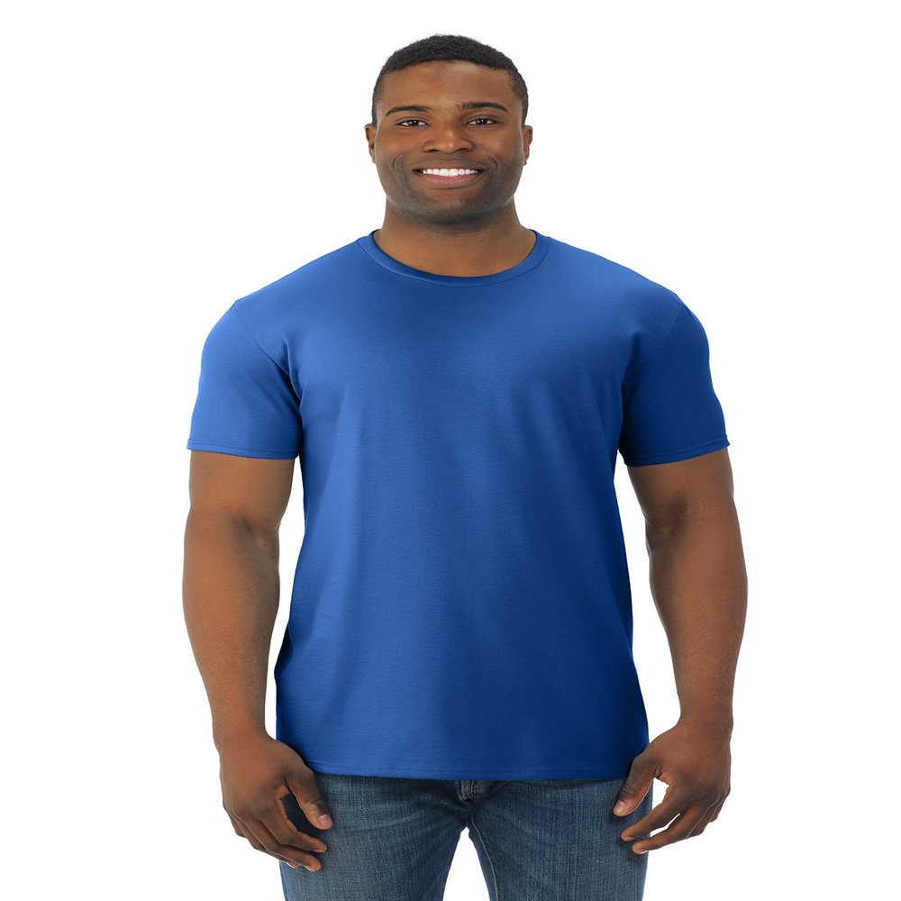 Fruit of the Loom Adult 4.7 oz. Sofspun Jersey Crew T-Shirt S ROYAL