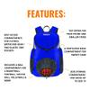 Point 3 Road Trip 2.0 Backpack Basketball Backpack with Drawstrong Closure | Ventilated Mesh Shoe Pocket Compartment | Blue view 4