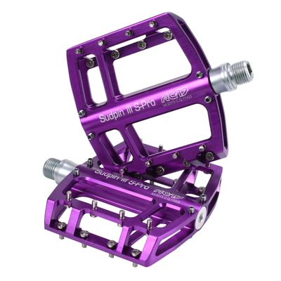 NC 17 Sudpin III S-Pro Aluminum Platform Pedals/Bicycle Pedals MTB and BMX/Optimized for Dirt and Freeride Style/Reduced Height on 15 mm