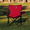 Logo Brands NCAA Louisville Cardinals Portable Quad Chair  Powder-Coated Steel Folding Tailgate Chair with Armrests, Built-In Cup - Includes Carry Bag, Great For Outdoor Events & Tailgates view 2