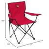 Logo Brands NCAA Louisville Cardinals Portable Quad Chair  Powder-Coated Steel Folding Tailgate Chair with Armrests, Built-In Cup - Includes Carry Bag, Great For Outdoor Events & Tailgates view 3