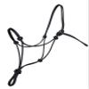 Hunters Saddlery Horse Rope Halters - 11 Sizes - Miniature, Foal, Weanling, Pony, Cob/Arab, Horse, Warmblood, Draft & Custom (Miniature Foal, Black) view 1