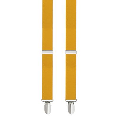 Gold Clip-on Suspenders, 1" with Silver Clip