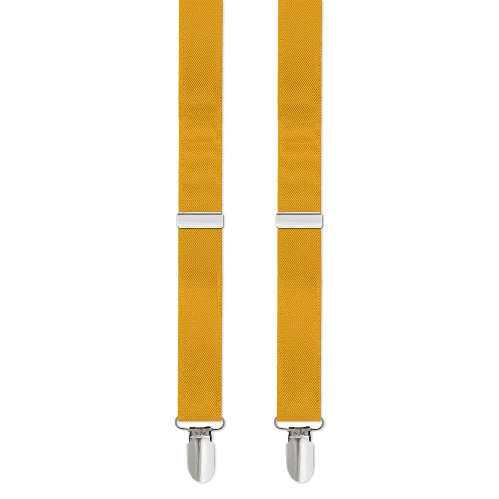 Gold Clip-on Suspenders, 1" with Silver Clip
