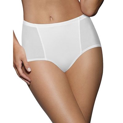 Bali Women's One Smooth U Simply Smooth Brief Panty, White, Medium/6
