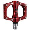 XPEDO TRVS 9 Flat Bicycling Pedals | 6061 CNC Aluminum Body, Cromoly Spindle, Sealed Cartridge & DU Bearings, 24 Replaceable Pins | Red view 1