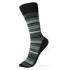 Tuxedo Park Black, Charcoal, Silver & White Striped Sock view 1