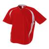 Adult 2XL Red/White 1/4 Zip Baseball/Softball Jacket view 1