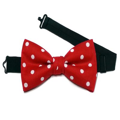 EmilyRose Couture Men's Polka Dot Bow Ties (6-12 Year Olds, Red/White Polka Dots)