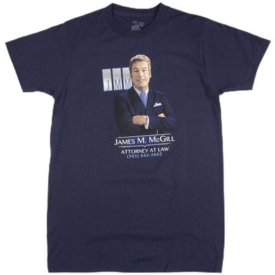 Better Call Saul Men's James M. Mcgill T Shirt, Navy, XX-Large