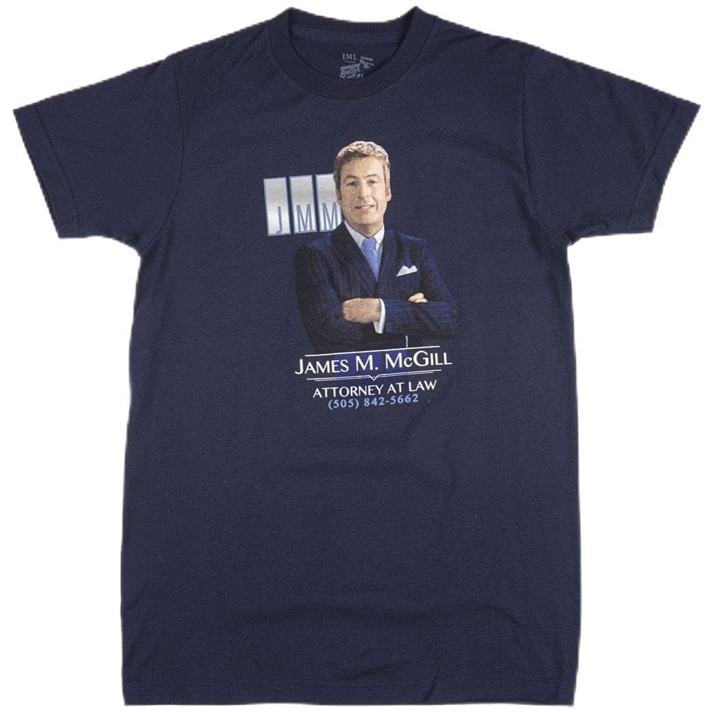 Better Call Saul Men's James M. Mcgill T Shirt, Navy, XX-Large