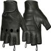 Ladies Deerskin Perforated Fingerless Glove (X-Large, Black) view 1