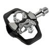 XPEDO TRVS Duo Bicycling Pedals | Hybrid SPD Clipless & Flat Platform, 6061 Forged Aluminum Body, Cromoly Spindle, 3 Sealed Bearings | Black view 2