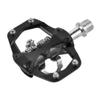 XPEDO TRVS Duo Bicycling Pedals | Hybrid SPD Clipless & Flat Platform, 6061 Forged Aluminum Body, Cromoly Spindle, 3 Sealed Bearings | Black view 3