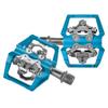 XPEDO Baldwin Clipless Bicycling Pedals | Dual-Sided Platform, 6061 CNC Aluminum Body, Posi-Lock Retention, 6 Float, SPD Compatible, Cromoly Spindle | Blue view 4
