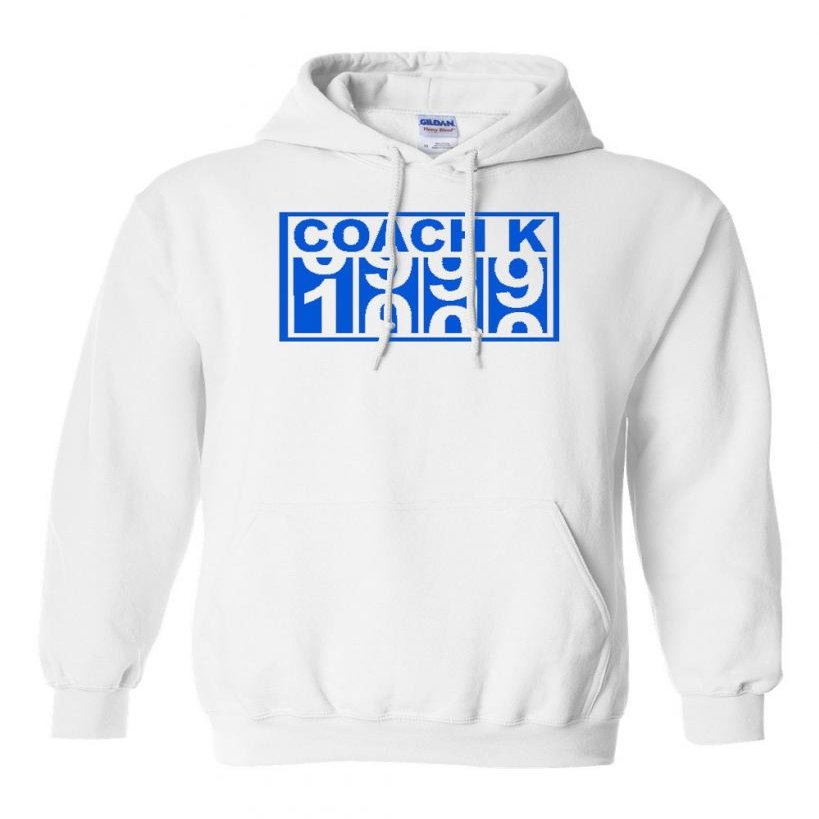 City Shirts Speedometer 1000 Wins Basketball Sweatshirt Hoodie (XXX Large, White w/Royal Blue)