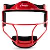 Champion Sports Steel Softball Face Mask - Classic Fielders Masks for Youth - Durable Head Guards - Premium Sports Accessories for Indoors and Outdoors - Red view 1