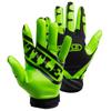 Battle Sports Ultra-Stick Wide Receiver Football Gloves - Adult & Youth Football Gloves - Adult 2X-Large, Neon Green/Black view 1