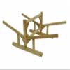 Log Kayak Rack 2-Place Canoe Log Rack, Paddle Board Holder, Canoe Stand, Surfboard, Kayak Holder for Outside, Paddle Boat Storage, Freestanding for Kayaks SUP Boards - Unfinished