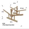 Log Kayak Rack 2-Place Canoe Log Rack, Paddle Board Holder, Canoe Stand, Surfboard, Kayak Holder for Outside, Paddle Boat Storage, Freestanding for Kayaks SUP Boards - Unfinished view 2