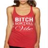 Allntrends Women's Tank Top Don't Kill My Vibe (M, Vintage Red) view 1