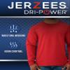 Jerzees Men's Dri-Power Cotton Blend Long Sleeve Tees, Moisture Wicking, Odor Protection, UPF 30+, Sizes S-3X, Safety Orange, XX-Large view 4