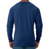 Jerzees Men's Dri-Power Cotton Blend Long Sleeve Tees, Moisture Wicking, Odor Protection, UPF 30+, Sizes S-3X, Navy, Small view 3