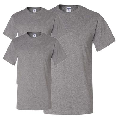 Jerzees Men's Dri-Power Short Sleeve T-Shirt (Pocket & No, Pocket-3 Pack-Oxford, Large
