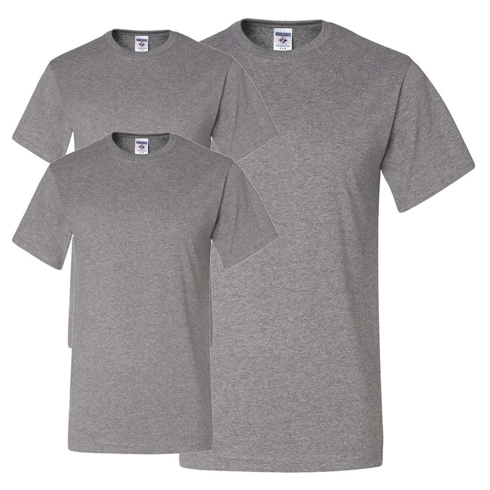 Jerzees Men's Dri-Power Short Sleeve T-Shirt (Pocket & No, Pocket-3 Pack-Oxford, Large