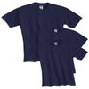 Jerzees Men's Dri-Power Short Sleeve T-Shirt (Pocket & No, Pocket-3 Pack-Navy, X-Large view 1