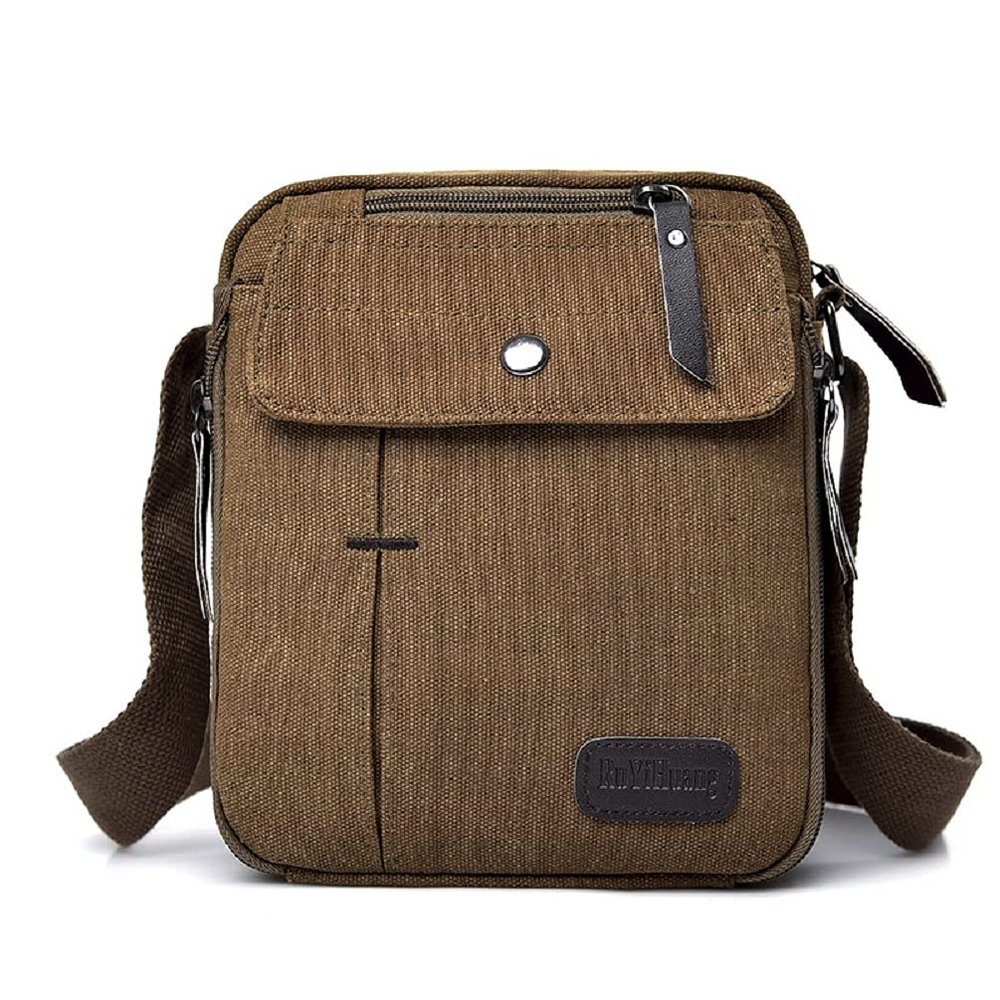 Small Crossbody Bags Canvas Shoulder Travel Purse Mini Messenger Wallet Bag for Women Men