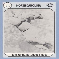 Autograph Warehouse Charlie Justice Football Card (North Carolina) 1990 Collegiate Collection No.174