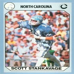 Autograph Warehouse Scott Stankavage Football Card (North Carolina) 1990 Collegiate Collection No.41