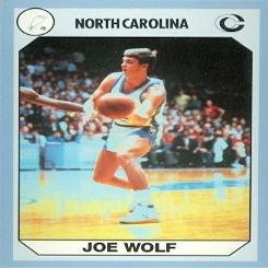 Autograph Warehouse Joe Wolf Basketball Card (North Carolina) 1990 Collegiate Collection No.42