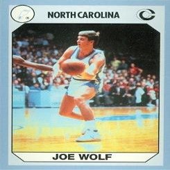 Autograph Warehouse Joe Wolf Basketball Card (North Carolina) 1990 Collegiate Collection No.42