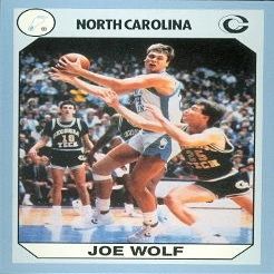 Autograph Warehouse Joe Wolf Basketball Card (North Carolina) 1990 Collegiate Collection No.79
