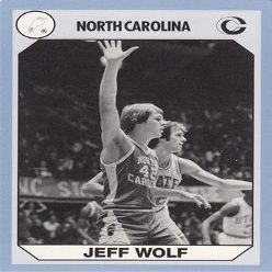 Autograph Warehouse Jeff Wolf Basketball Card (North Carolina) 1990 Collegiate Collection No.178